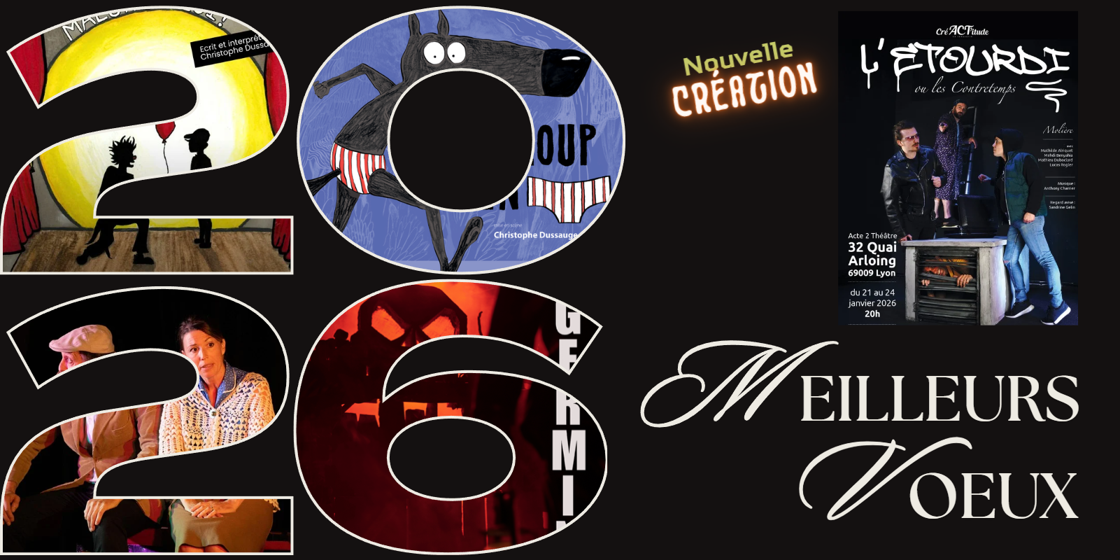 La compagnie créACT'itude vous souhaite ses meilleurs voeux 2026 !